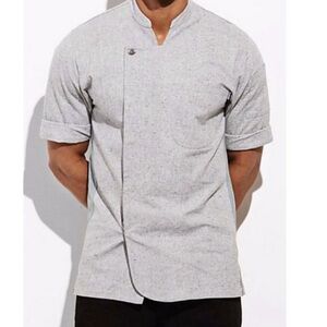 Men's Gray Short Sleeve Shirt